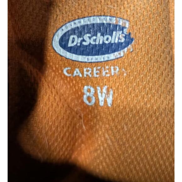 Dr Scholls Careers Shoes Womens 8 W Black Comfy Leather Slip-Ons w/Gel Cushion - Picture 8 of 8